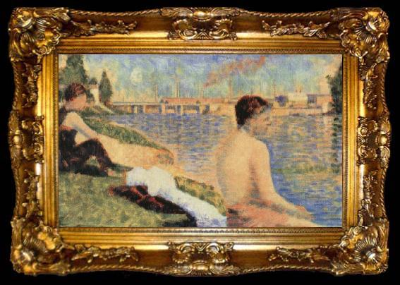 framed  Georges Seurat Bather, ta009-2